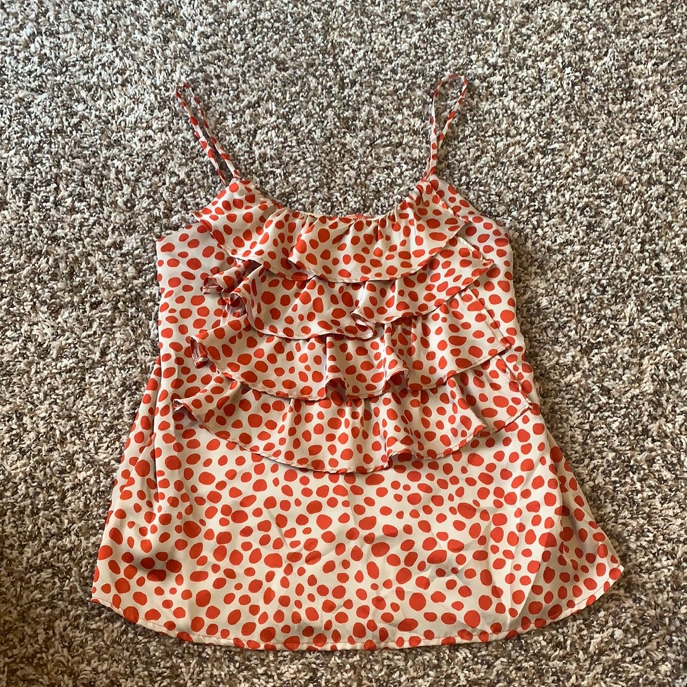 Dotted spaghetti strap top